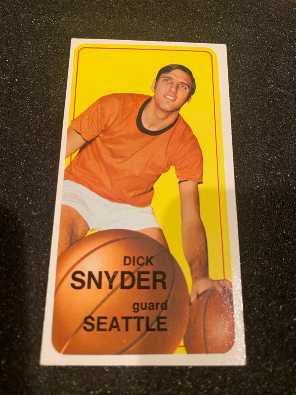 Topps Dick Snyder Basketball Card - Yellow, Orange, White